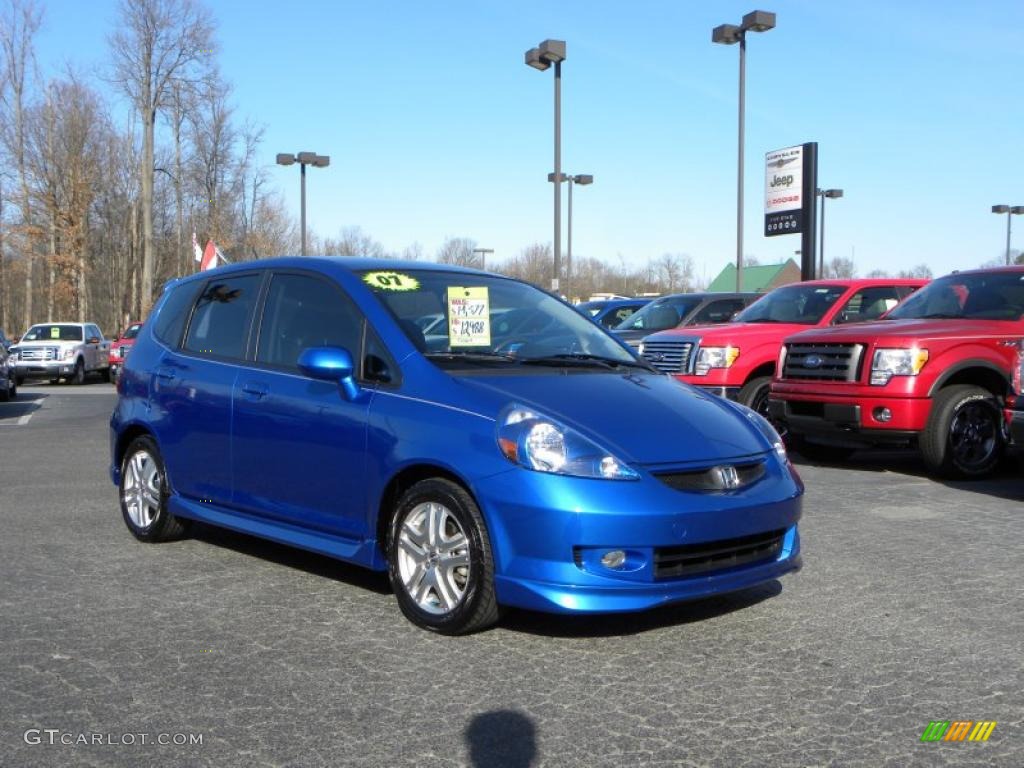 Vivid Blue Pearl Honda Fit