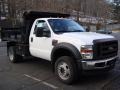 2010 Oxford White Ford F550 Super Duty XL Regular Cab 4x4 Dump Truck  photo #4