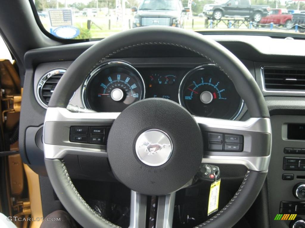 2010 Mustang V6 Coupe - Sunset Gold Metallic / Charcoal Black photo #12