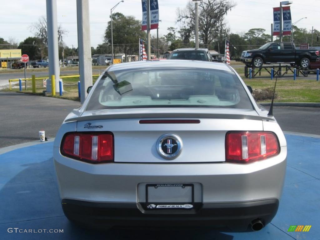 2010 Mustang V6 Coupe - Brilliant Silver Metallic / Stone photo #8