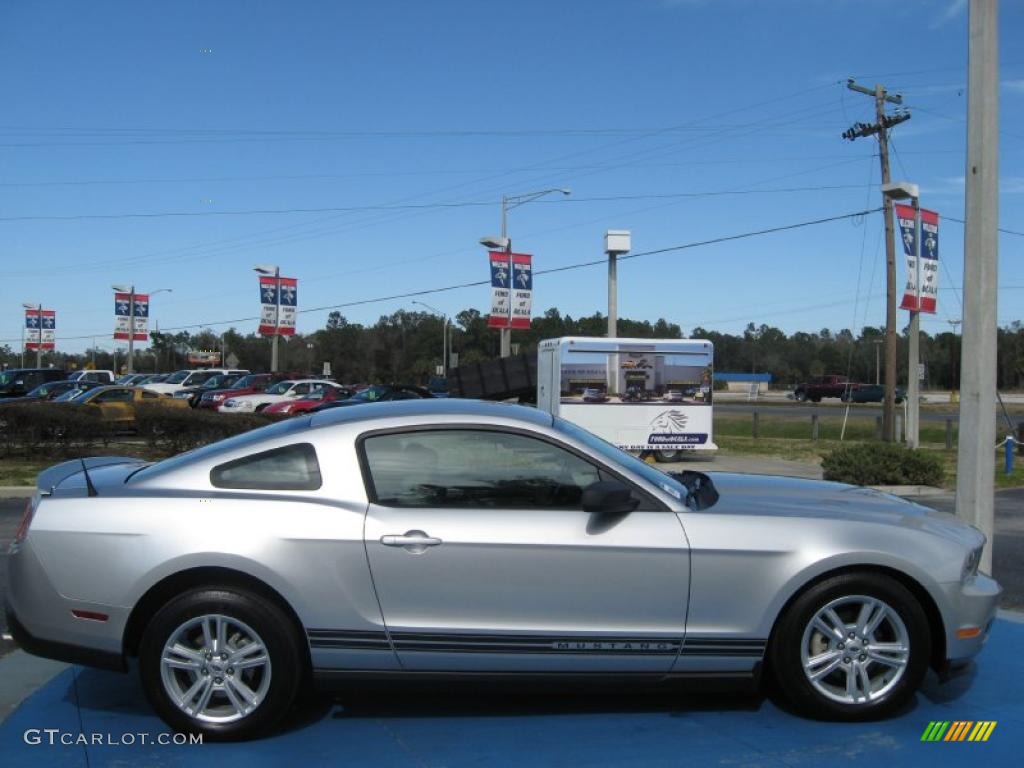 2010 Mustang V6 Coupe - Brilliant Silver Metallic / Stone photo #10