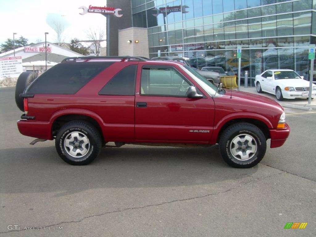 1998 Blazer LS 4x4 - Dark Cherry Red Metallic / Beige photo #1