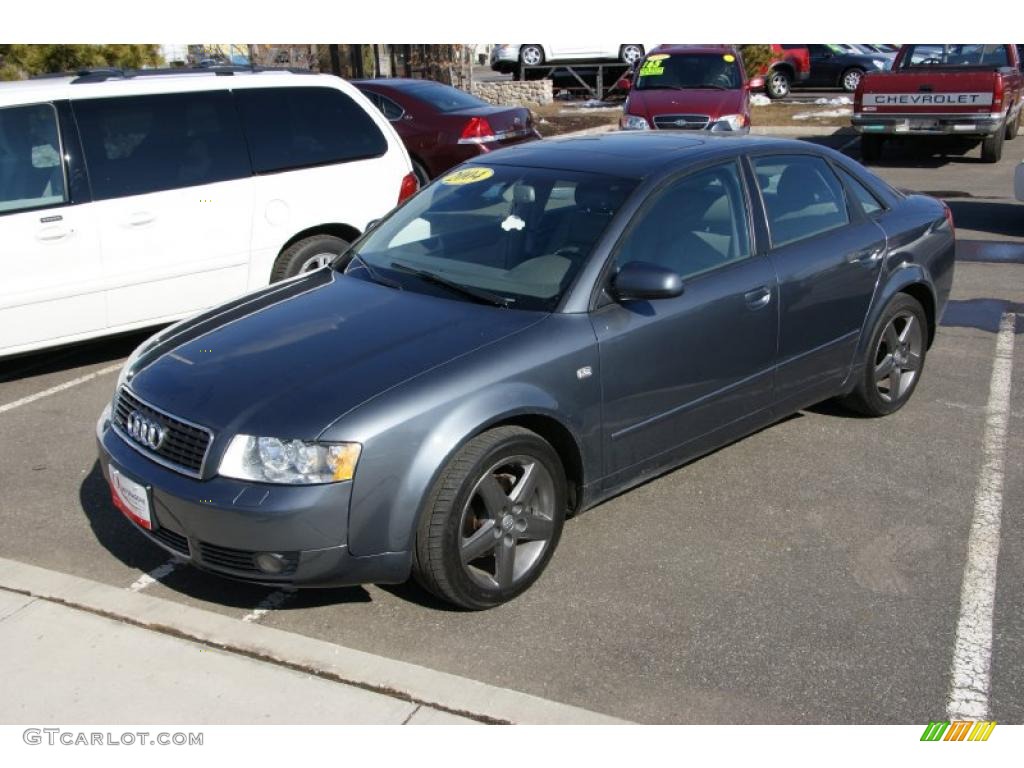 2004 A4 1.8T quattro Sedan - Dolphin Grey Metallic / Grey photo #1