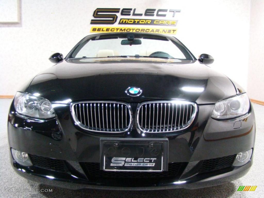 2007 3 Series 328i Convertible - Jet Black / Cream Beige photo #2