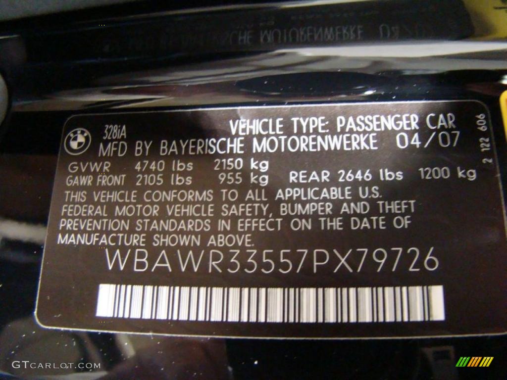 2007 3 Series 328i Convertible - Jet Black / Cream Beige photo #16