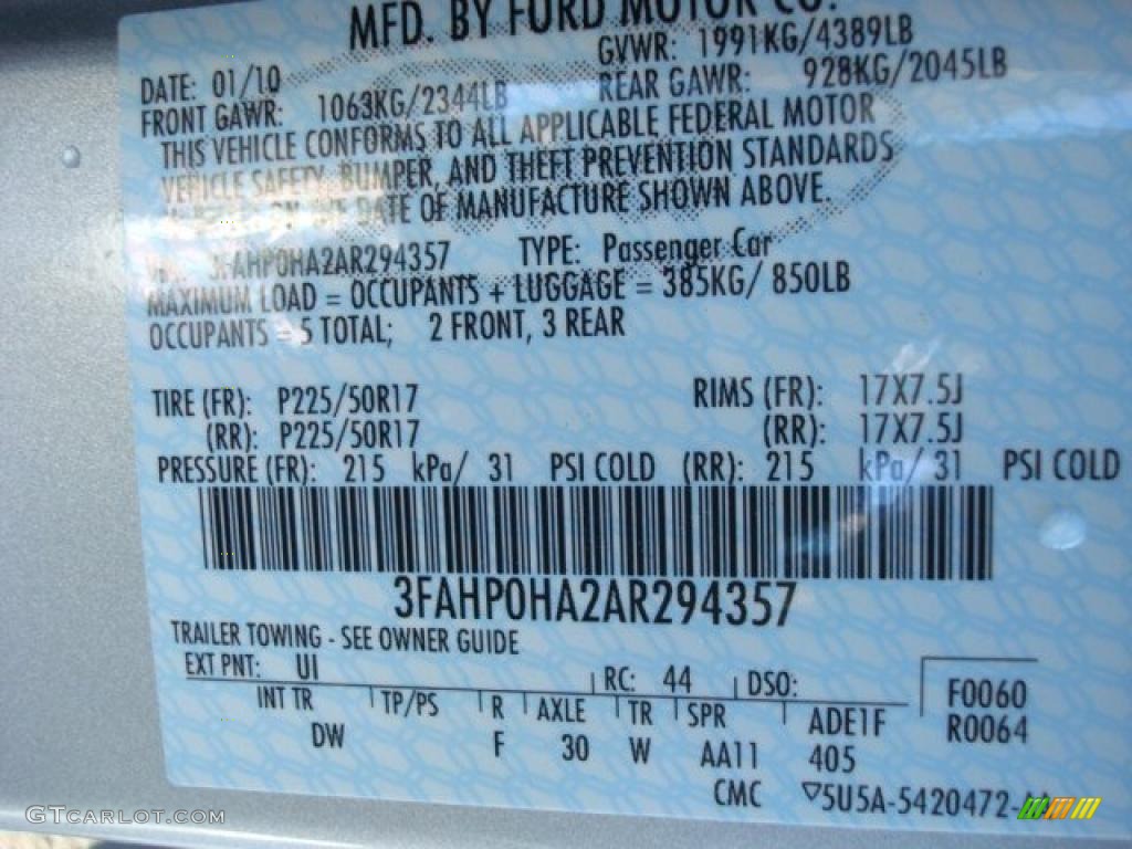 2010 Fusion SE - Brilliant Silver Metallic / Charcoal Black photo #19