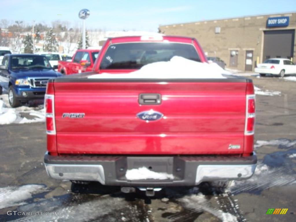 2010 F150 XLT SuperCrew 4x4 - Red Candy Metallic / Tan photo #4