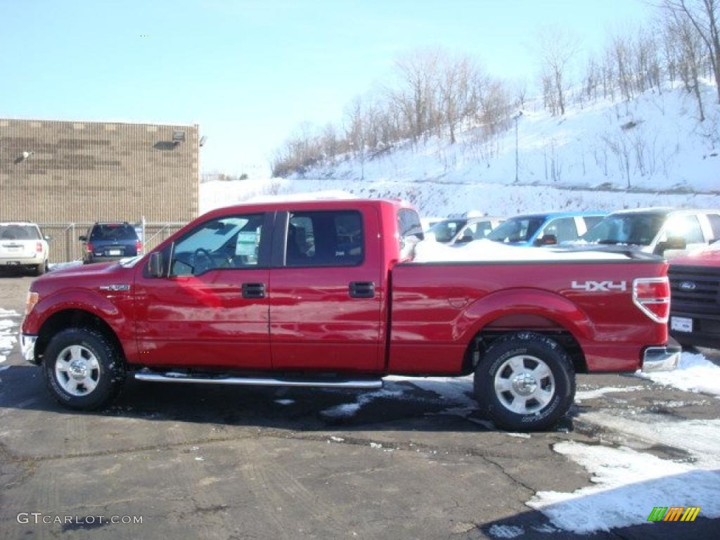 2010 F150 XLT SuperCrew 4x4 - Red Candy Metallic / Tan photo #6