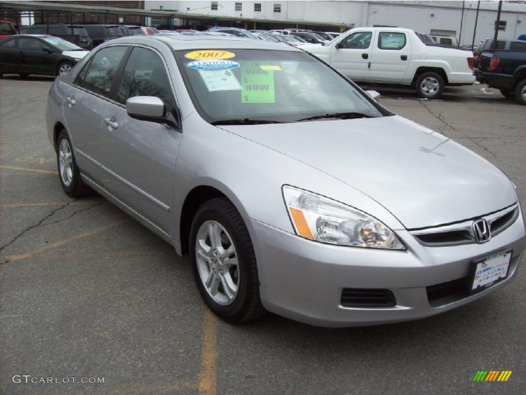 2007 Accord EX-L Sedan - Alabaster Silver Metallic / Gray photo #1