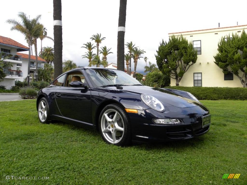 2007 911 Carrera Coupe - Midnight Blue Metallic / Sand Beige photo #2