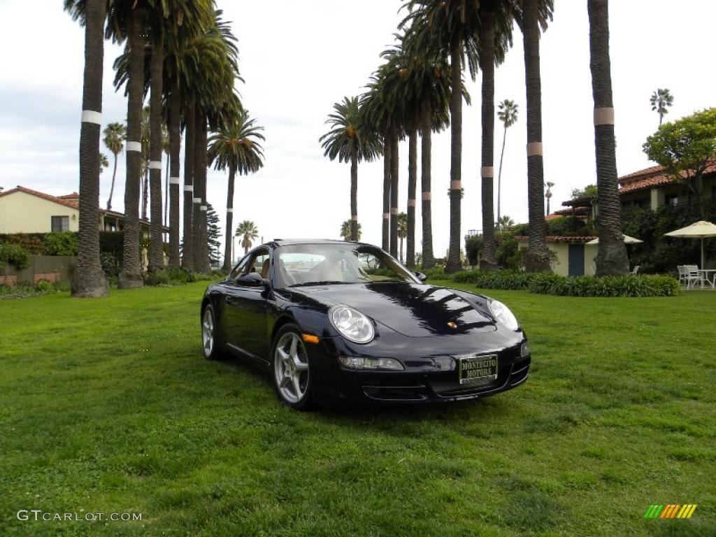 2007 911 Carrera Coupe - Midnight Blue Metallic / Sand Beige photo #7