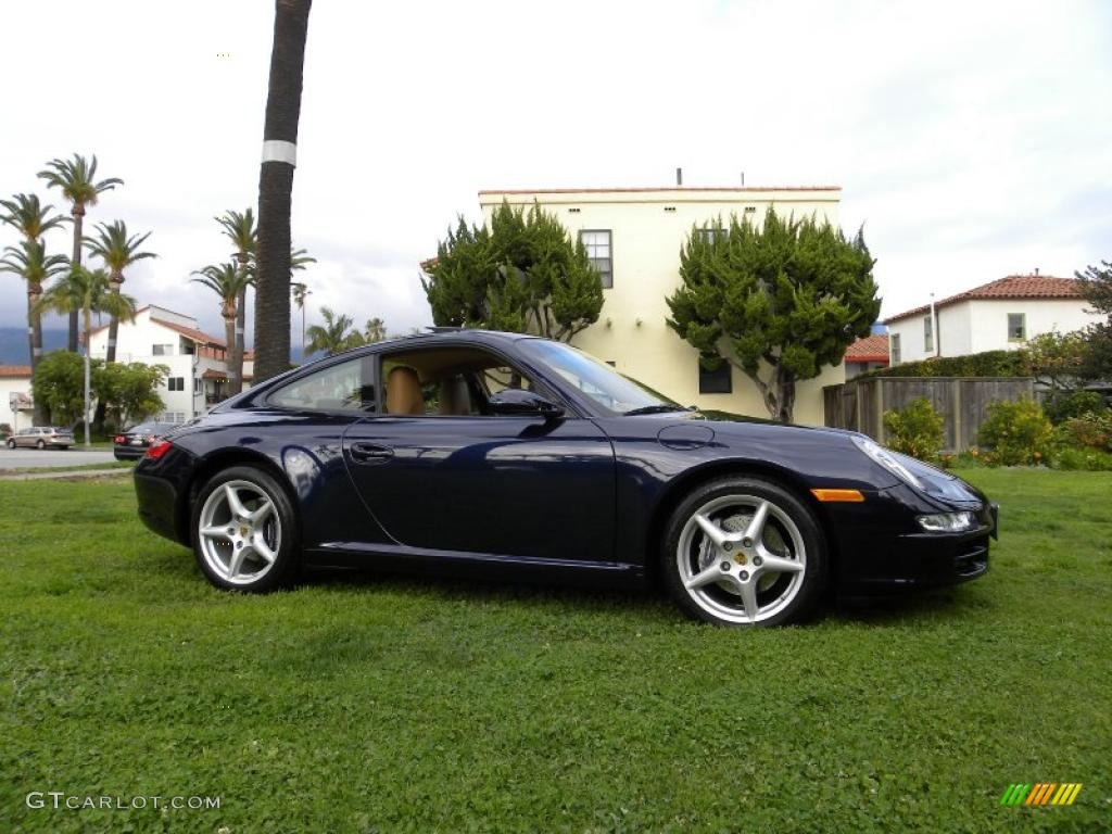2007 911 Carrera Coupe - Midnight Blue Metallic / Sand Beige photo #12