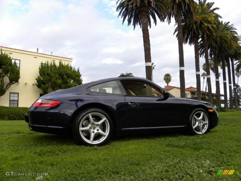 2007 911 Carrera Coupe - Midnight Blue Metallic / Sand Beige photo #13