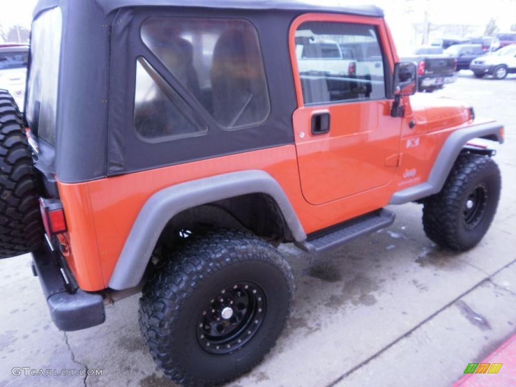 2005 Wrangler X 4x4 - Impact Orange / Dark Slate Gray photo #3