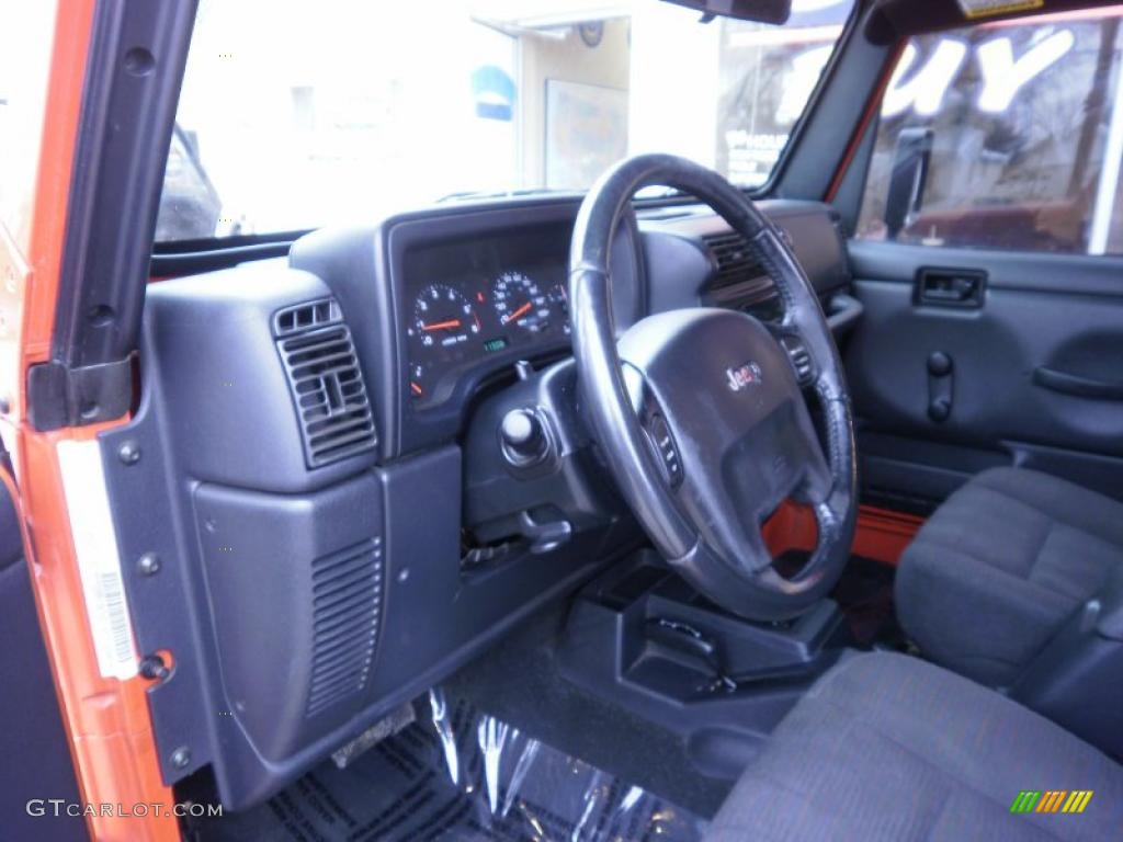 2005 Wrangler X 4x4 - Impact Orange / Dark Slate Gray photo #5