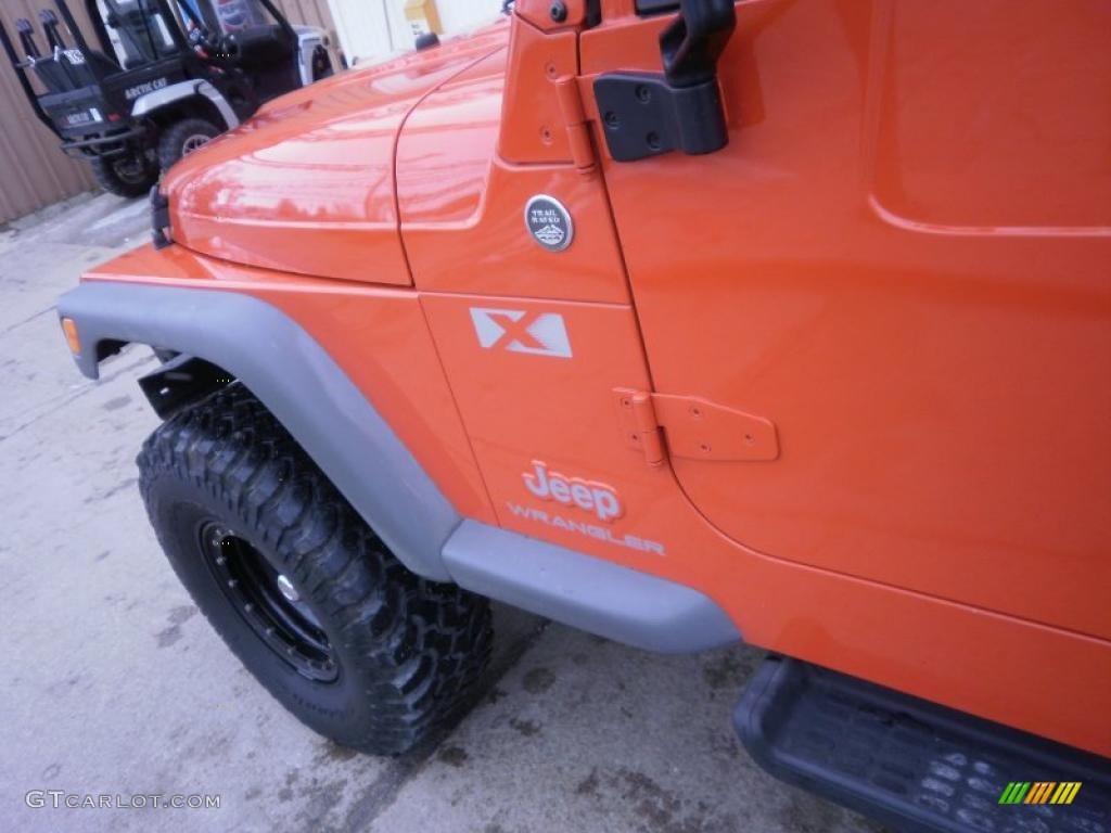 2005 Wrangler X 4x4 - Impact Orange / Dark Slate Gray photo #6