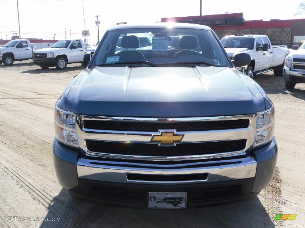 2010 Silverado 1500 Regular Cab - Blue Granite Metallic / Dark Titanium photo #6