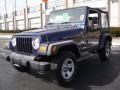 2001 Patriot Blue Pearl Jeep Wrangler SE 4x4  photo #1