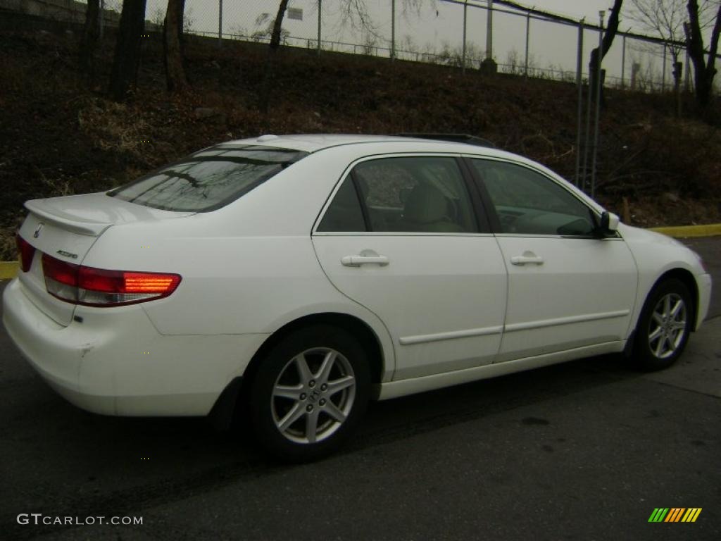 2004 Accord EX V6 Sedan - Taffeta White / Ivory photo #6