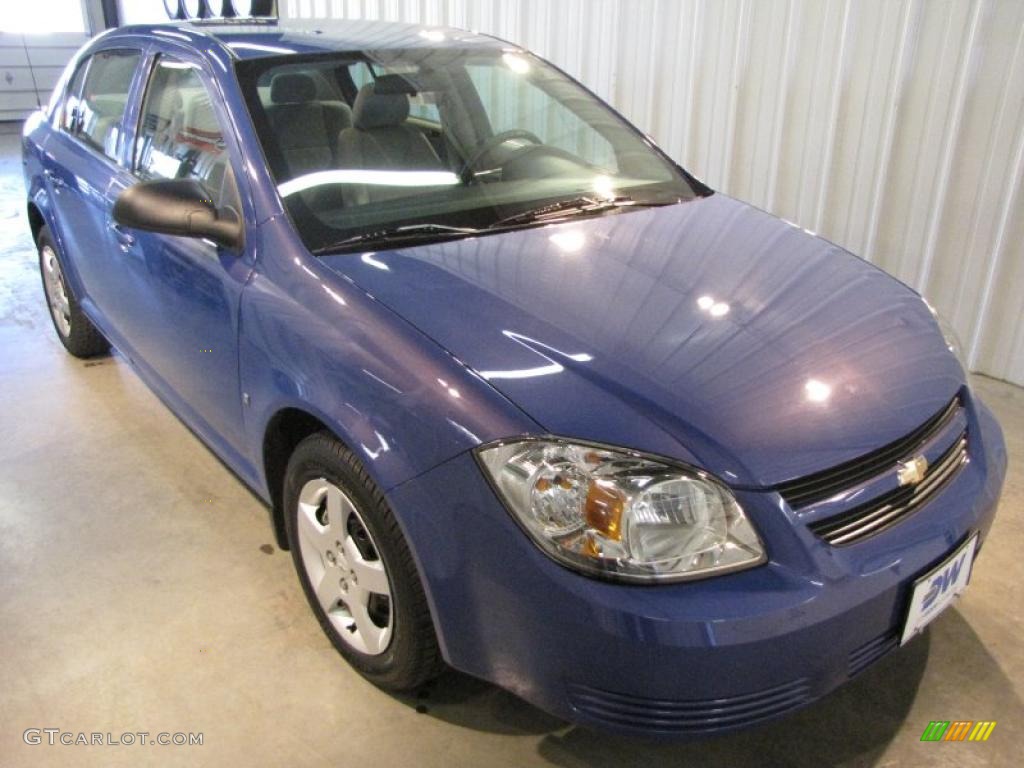 2008 Cobalt LS Sedan - Blue Flash Metallic / Gray photo #1