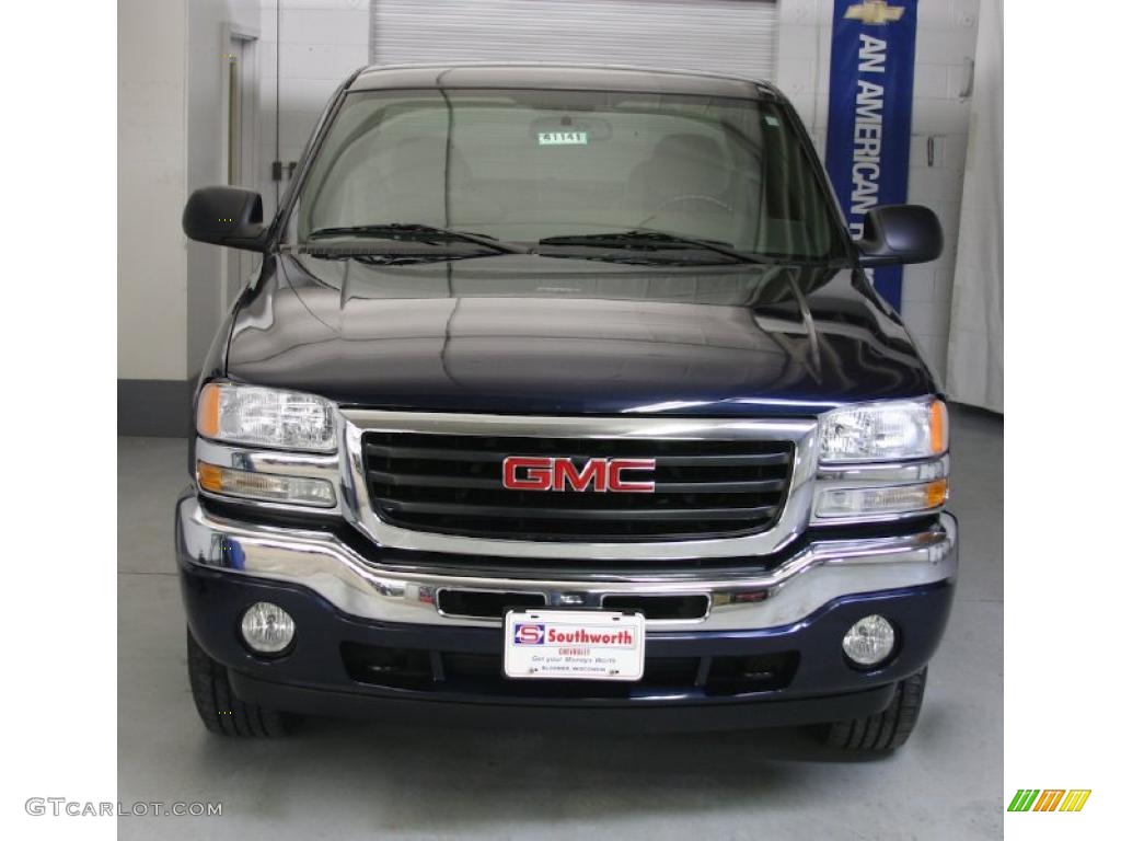 2005 Sierra 1500 SLE Extended Cab 4x4 - Deep Blue Metallic / Dark Pewter photo #2