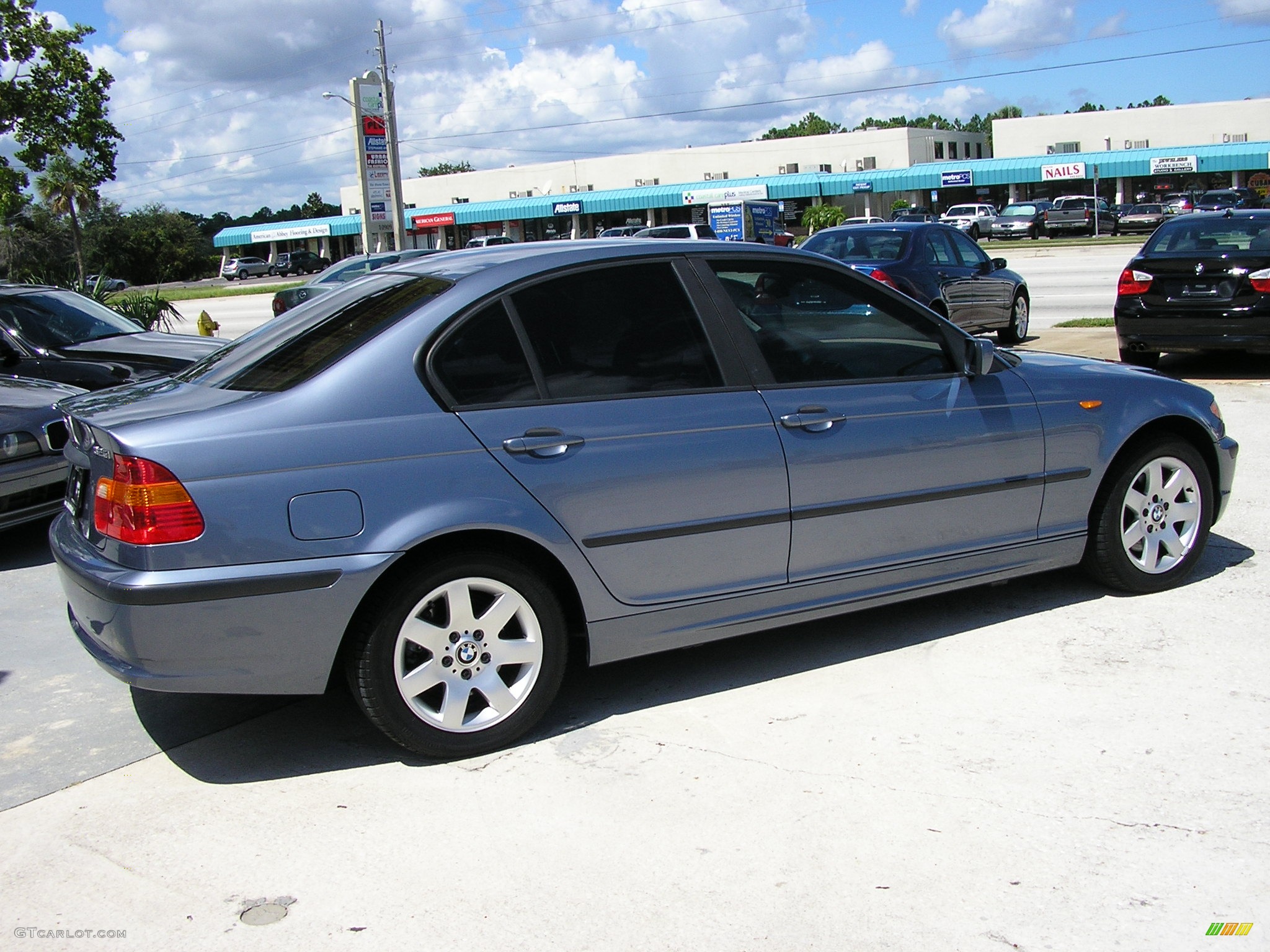 2003 3 Series 325i Sedan - Steel Blue Metallic / Beige photo #6