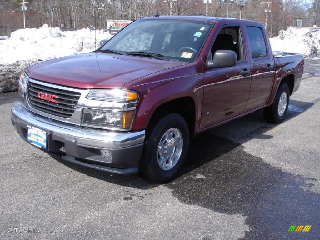 2008 Canyon SLE Crew Cab - Sonoma Red Metallic / Ebony photo #1