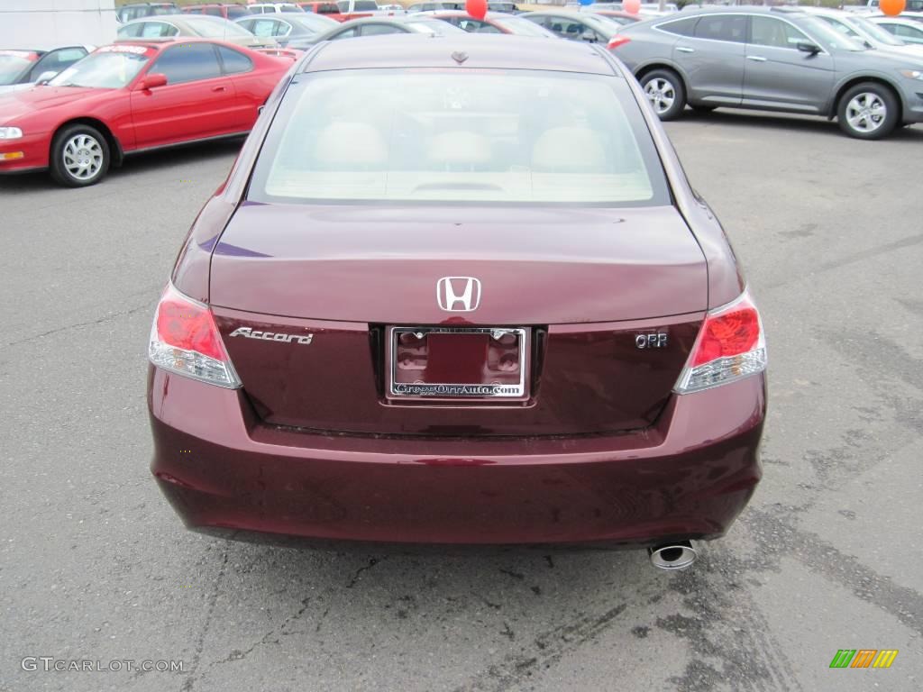 2010 Accord EX-L Sedan - Basque Red Pearl / Ivory photo #4