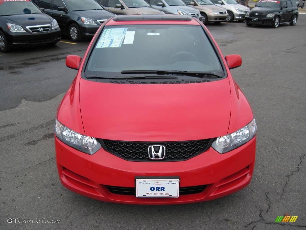 2010 Civic EX Coupe - Rallye Red / Black photo #2