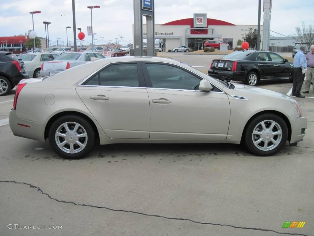 2009 CTS Sedan - Gold Mist / Ebony photo #4