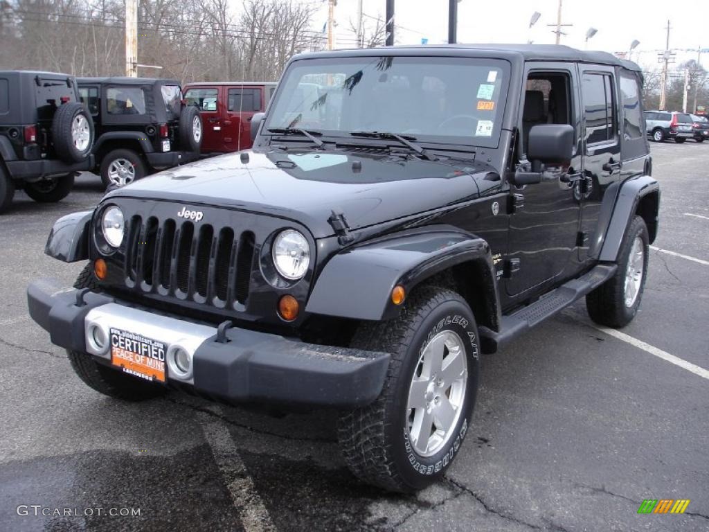 2008 Wrangler Unlimited Sahara 4x4 - Black / Dark Slate Gray/Med Slate Gray photo #1