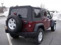 2007 Red Rock Crystal Pearl Jeep Wrangler Unlimited X 4x4  photo #4