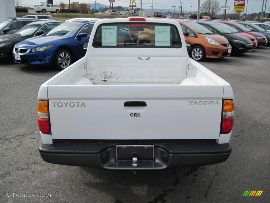 2004 Tacoma Regular Cab - Super White / Oak photo #4