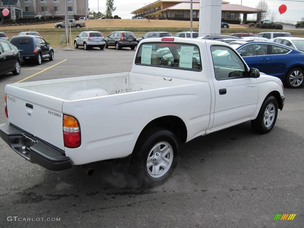 2004 Tacoma Regular Cab - Super White / Oak photo #5