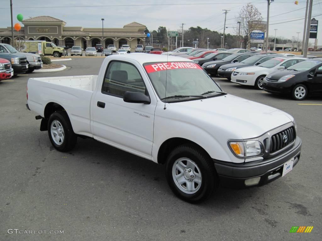 2004 Tacoma Regular Cab - Super White / Oak photo #7