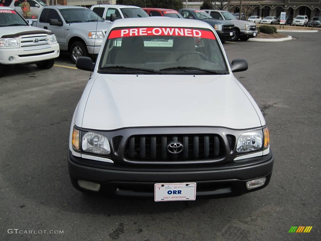 2004 Tacoma Regular Cab - Super White / Oak photo #8