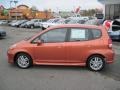 2008 Blaze Orange Metallic Honda Fit Sport  photo #2