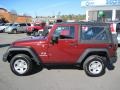 2009 Red Rock Crystal Pearl Coat Jeep Wrangler X 4x4  photo #2