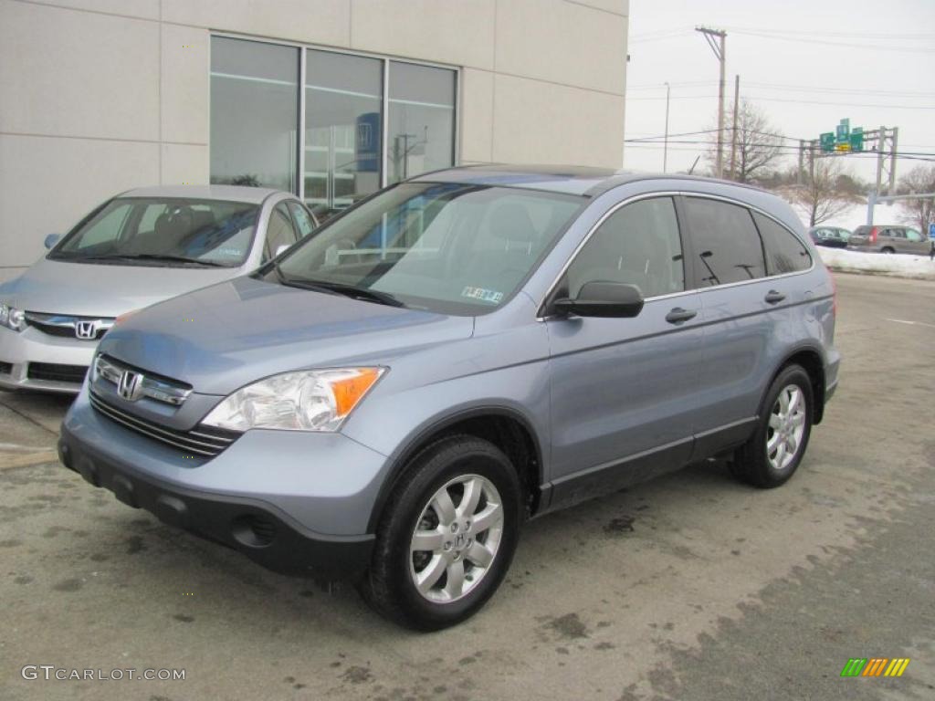 2007 CR-V EX 4WD - Glacier Blue Metallic / Gray photo #2