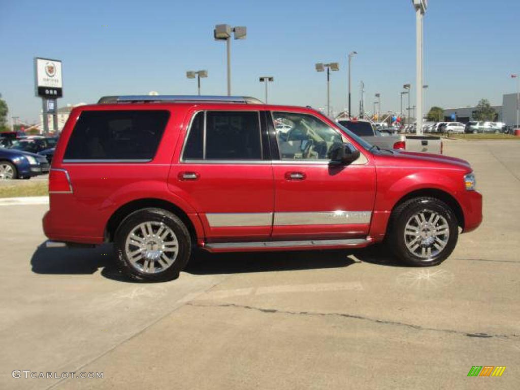 2007 Navigator Luxury - Vivid Red Metallic / Camel photo #3