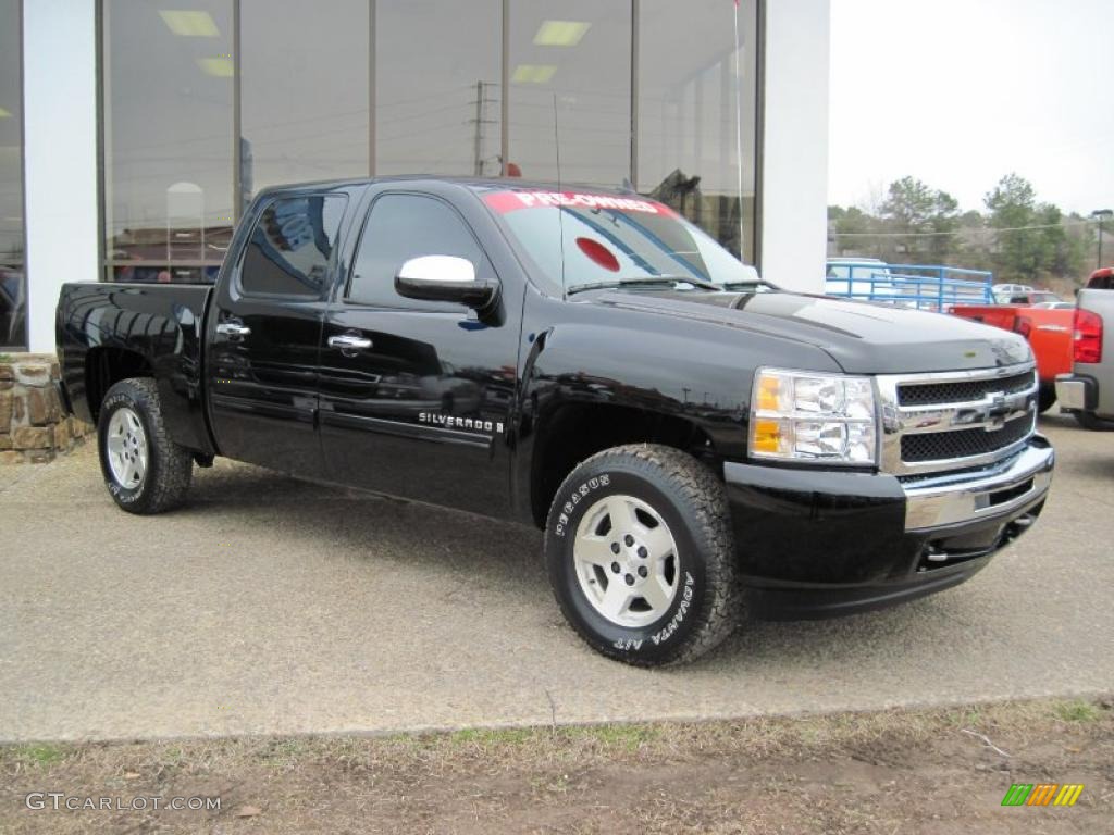 2009 Silverado 1500 LT Crew Cab - Black / Light Cashmere photo #7