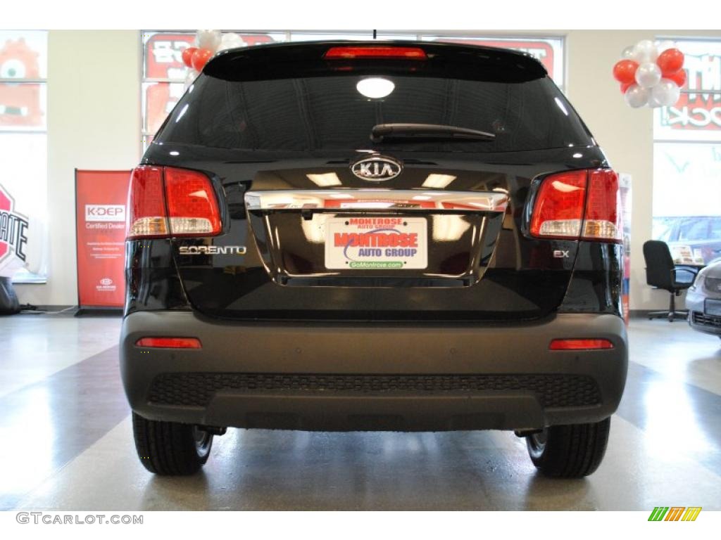 2011 Sorento EX AWD - Ebony Black / Black photo #7