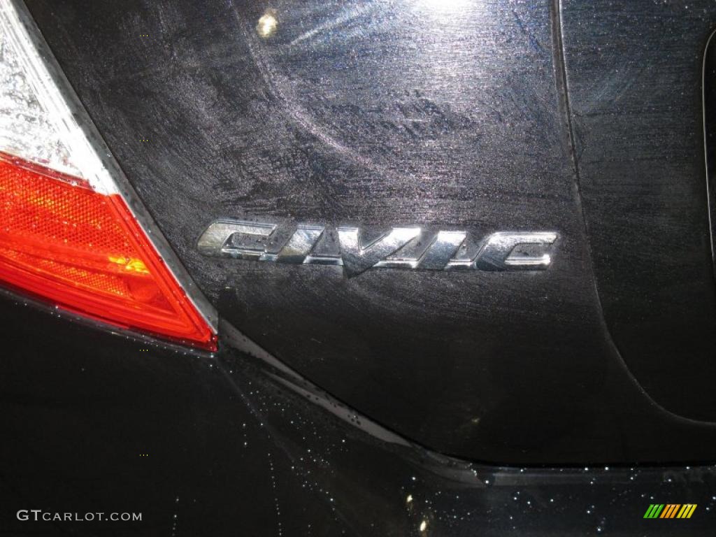 2007 Civic LX Coupe - Nighthawk Black Pearl / Gray photo #10