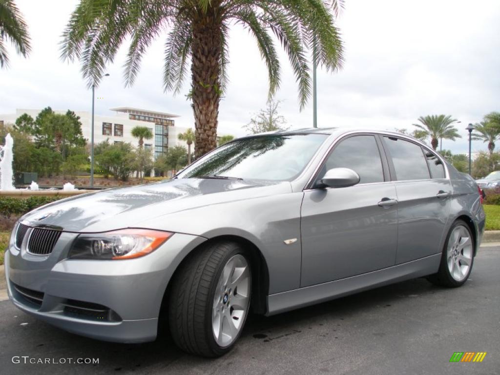 2006 3 Series 330i Sedan - Silver Grey Metallic / Grey photo #2