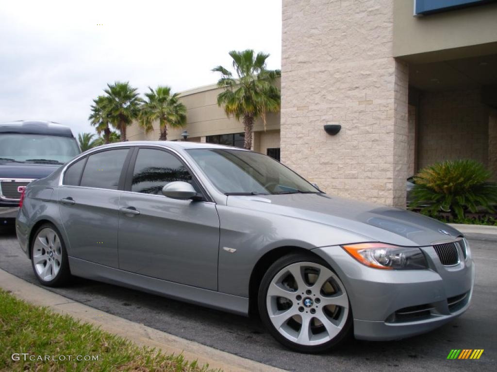 2006 3 Series 330i Sedan - Silver Grey Metallic / Grey photo #4