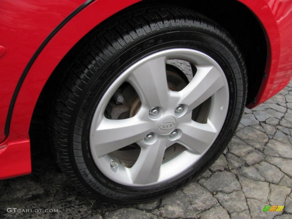 2008 Spectra 5 SX Wagon - Classic Red / Black photo #3