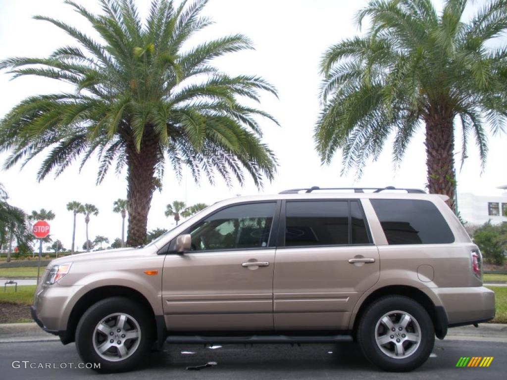 2007 Pilot EX-L - Desert Rock Metallic / Saddle photo #1