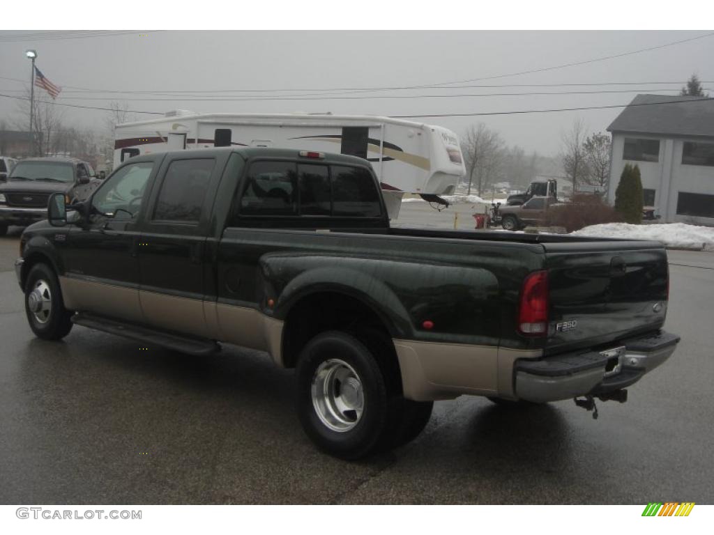 1999 F350 Super Duty Lariat Crew Cab Dually - Woodland Green Metallic / Medium Prairie Tan photo #3