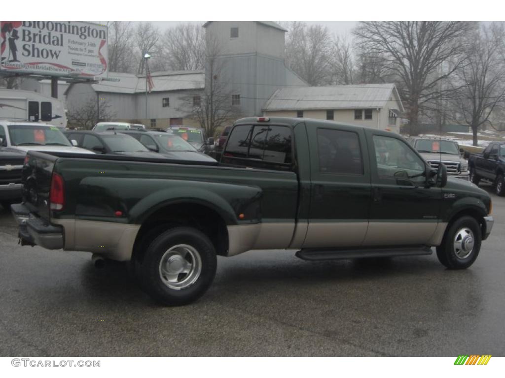 1999 F350 Super Duty Lariat Crew Cab Dually - Woodland Green Metallic / Medium Prairie Tan photo #7