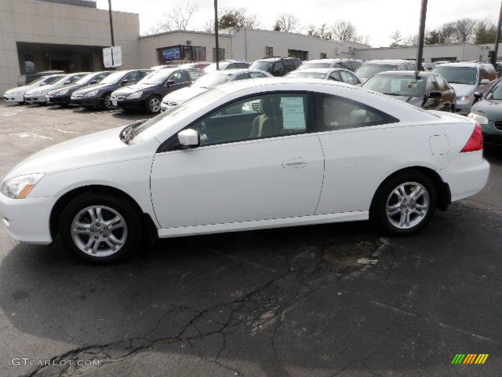 2007 Accord LX Coupe - Taffeta White / Ivory photo #2